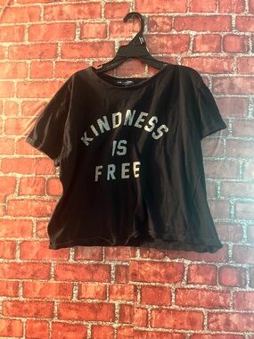 one clothing Black Tee with Red Heart Logo (Rm85)